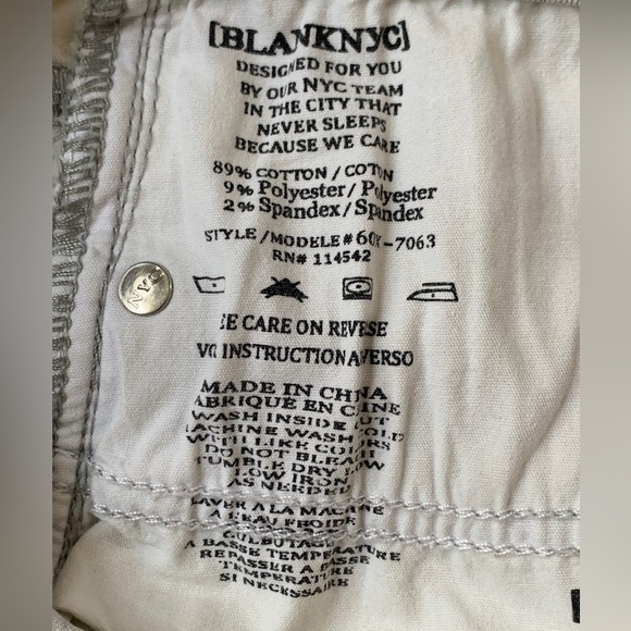 BLANK NYC Distressed Grunge White Washed Denim Skirt - Picture 4 of 12